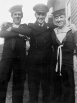 Frederick Goyetche (center) of Halifax, NS with cousins Wilfred & Delore Goyetche (circa 1943)