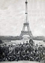 Gus Goyeche (bottom row, far left) of Petit de Grat, NS in Paris (circa 1945)