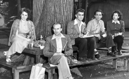 Jean (Goyetche) & Willie Richard, Henry, Ray & Ada Goyetche of Montreal, QC (1948)