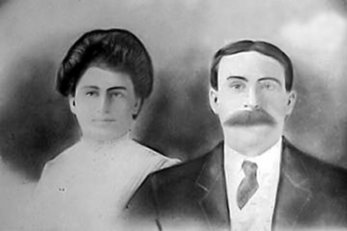 Jean David Goyetche (1876 - 1908) of Arichat, NS and his wife Maude Theriault (1907)