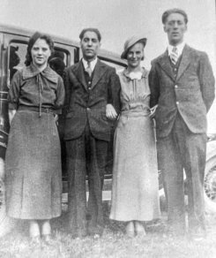 Theresa (Goyetche) & Amedee LeBlanc (on the right) of Cape Auget, NS (circa 1935)