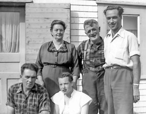 Jimmy & Maria Goyetche of Petit de Grat, NS with Francis, Ray & Ada (1948)