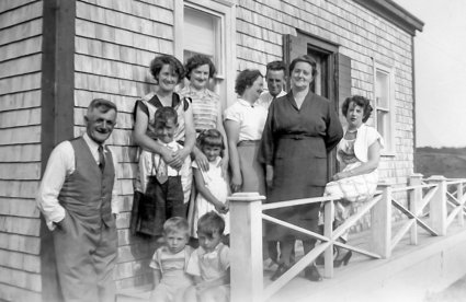 Jimmy & Maria Goyetche of Petit de Grat, NS and family (1953)