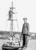 Gus & John Goyetche and Jean (Goyetche) Richard of Petit de Grat, NS (circa 1940)