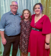 Brenda Goyetche Spénard of Calgary, AB with husband Carl Spénard & daughter Téa Amélie (2022)