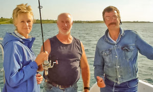 Jack Goyetche of Cape Auget, NS with daughter Wilda and son Todd (2005)